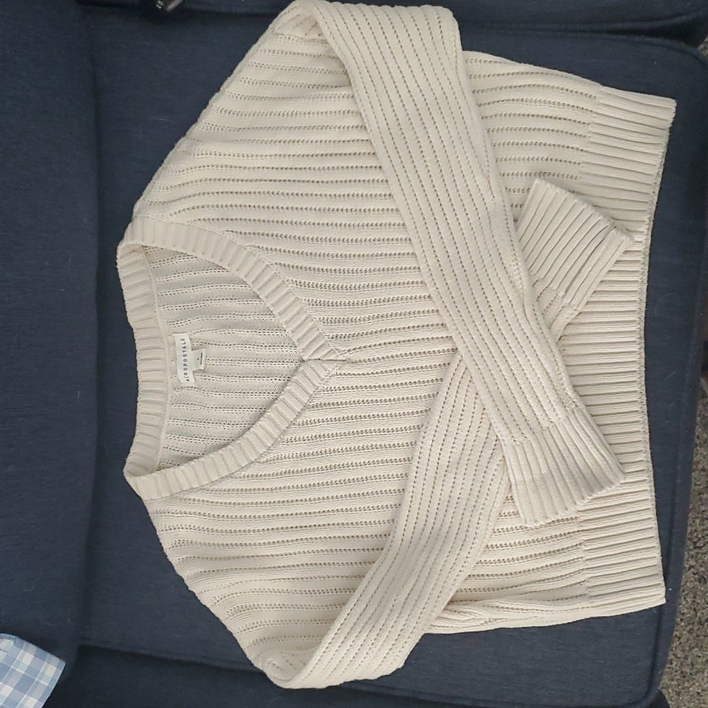 Aeropostale ribbed crop sweater - size S
